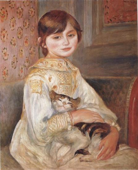 Pierre Renoir Child with Cat (Julie Manet) Germany oil painting art
